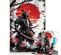 Rompecabezas Red Ghost Samurai de 1000 Piezas para Adultos y Adolescentes Juguete de lógica sólida, silencioso y Divertido Corte de precisión Selección de Deseos de Santa Claus (38x52cm)