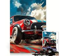 Rompecabezas Red Mini Cooper Racing Art de 1000 Piezas para Adolescentes Juguete para ejercitar la Mente Juego de Mesa en Grupo Arte para armar Regalo clásico (50x75cm)