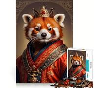 Rompecabezas Red Panda King para Adolescentes, 1000 Piezas, desafío Mental, Juguete Relajante y Divertido, Corte preciso, Regalo Festivo (50x75cm)