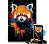 Rompecabezas Red Panda Splash Art de 1000 Piezas para Adultos Regalo Ideal para quienes Buscan un desafío Mental Juguete fácil de Usar Corte preciso (38x26cm)