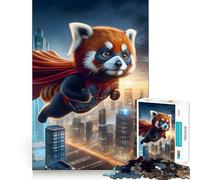 Rompecabezas Red Panda Super de 1000 Piezas para Adolescentes Mejora la Memoria, Relajación Suave, Corte Premium, Sorpresa de cumpleaños (38x26cm)