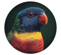 Rompecabezas redondo 1000 piezas de los loros arco iris Plumaje iridiscente Juegos clásicos perfectos para la decoración del hogar y los regalos 1000 piezas (67,5 x 67,5 cm)