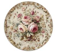 Rompecabezas redondo 1000 piezas ramo de rosas diseño floral vintage rompecabezas ecológico para adultos adultos 1000 piezas (67,5 x 67,5 cm)