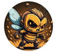 Rompecabezas Redondo de 1000 Piezas Abeja, pequeño Guerrero, 1000 Piezas, Ideal para Decorar tu hogar, Regalo de cumpleaños (67,5x67,5cm)