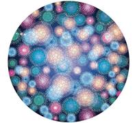 Rompecabezas Redondo de 1000 Piezas con Letras en el Reverso Planetas Animales Ciudades Patrones de Arte de Ilustración 65 cm Diámetro Puzzle Circular para Alivio del Estrés Decoración de Pared