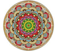 Rompecabezas Redondo de 1000 Piezas con Letras en el Reverso Planetas Animales Ciudades Patrones de Arte de Ilustración 65 cm Diámetro Puzzle Circular para Alivio del Estrés Decoración de Pared