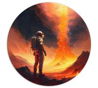 Rompecabezas Redondo de 1000 Piezas de Astronauta, Ideal para Decorar tu habitación, Regalo de cumpleaños, 67,5 x 67,5 cm.