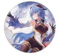 Rompecabezas Redondo de 1000 Piezas de Genshin Impact Ganyu para Adultos, 1000 Piezas, Ideal para decoración del hogar, cumpleaños, festividades y Regalos, 67,5 x 67,5 cm.
