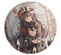 Rompecabezas Redondo de 1000 Piezas de Genshin Impact Hu Tao, Ideal para cumpleaños, Halloween, Acción de Gracias y Pascua 1000 Piezas (67,5x67,5cm)