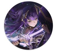 Rompecabezas Redondo de 1000 Piezas de Genshin Impact Raiden Shogun. Rompecabezas de 1000 Piezas para Adultos. Diseño intrincado para Adolescentes,decoración DIY y diversión para estimular