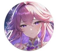 Rompecabezas Redondo de 1000 Piezas de Genshin Impact Yae Miko. Rompecabezas de 1000 Piezas para Adultos. Diseño intrincado para Adolescentes,decoración DIY y diversión para estimular el Cerebro