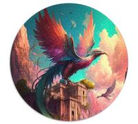 Rompecabezas Redondo de 1000 Piezas de Phoenix in The Palace para Adultos, Ideal para decoración del hogar, Año Nuevo para Adolescentes, 67,5 x 67,5 cm
