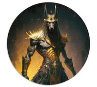 Rompecabezas Redondo de 1000 Piezas del Dios Anubis para Adultos Regalo Ideal para Familiares y Amigos Un desafío para la Mente (67,5x67,5cm)