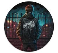 Rompecabezas Redondo de 1000 Piezas para Adultos, Estilo Punk Callejero, Que desarrolla la coordinación Ojo-Mano, Perfecto para Regalos de cumpleaños (67,5 x 67,5 cm)