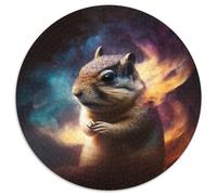 Rompecabezas Redondo de Ardilla de 1000 Piezas para Adultos, Ideal para decoración del hogar y la Oficina, Fiestas, cumpleaños y Regalos navideños, 67,5 x 67,5 cm.