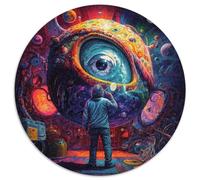 Rompecabezas Redondo de cartón Big Eyes, 1000 Piezas, Ideal para el Cerebro, Adolescentes y decoración del hogar 67,5 x 67,5 cm