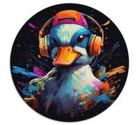 Rompecabezas Redondo de cartón de 1000 Piezas con diseño de Flores de Pato de Colores, Juego Interactivo Familiar, Regalo para el Cerebro, 1000 Piezas (67,5x67,5cm)