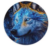 Rompecabezas Redondo de Lobo de 1000 Piezas para Adultos. Desarrolla la coordinación Ojo-Mano cumpleaños (67,5 x 67,5 cm).