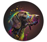 Rompecabezas Redondo de Papel de 1000 Piezas de Spirit Dog, Ideal como decoración artística, Juguete de Inteligencia para Juegos Familiares en Interiores, 1000 Piezas (67,5x67,5cm)