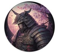Rompecabezas Redondo Ninja japonés de 1000 Piezas para Adultos Diseño intrincado para Adolescentes Decoración DIY y diversión para estimular el Cerebro (67,5x67,5cm)