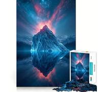 Rompecabezas Reflejo de montaña con Cielo cósmico para Adolescentes, 1000 Piezas, lógica Fina, Juguete Suave, Relajante, Bordes limpios, Regalo Premium (38x52cm)