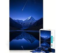 Rompecabezas Reflejo de montaña con Estrella fugaz para Adultos, 1000 Piezas, Juguete de lógica, diversión Relajante, Bordes Suaves, (50x75cm)