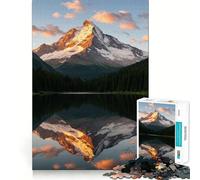 Rompecabezas Reflejo de montaña en Lago al Atardecer para Adolescentes, 1000 Piezas, para estimular la Memoria, Relajante y Divertido (38x52cm)