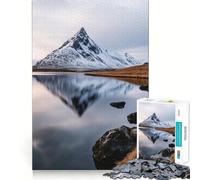 Rompecabezas Reflejo de montaña Nevada en Lago Tranquilo para Adultos, 1000 Piezas, para estimular la Memoria, Juego en Grupo, patrón de Montaje, Sorpresa navideña (50x75cm)