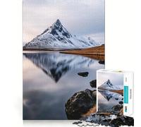 Rompecabezas Reflejo de Montaña para Adultos, 1000 Piezas, Juguete de Lógica Fuerte, Juego Relajante, Bordes Transparentes, Regalo Artístico (38x52cm)