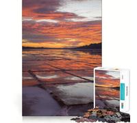 Rompecabezas Reflejo de Puesta de Sol en Las Salinas de 1000 Piezas para Adultos Ideal para Mejorar la Memoria y aliviar la ansiedad Diseño artístico para armar (38x26cm)