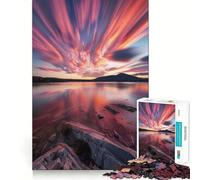 Rompecabezas Reflejo del Cielo al Atardecer para Adolescentes, 1000 Piezas, Juguete de lógica, diversión Relajante, Bordes Suaves, Regalo de cumpleaños 50x75cm