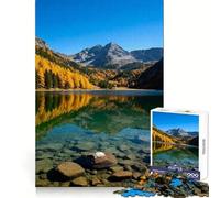 Rompecabezas Reflejo en un Lago Alpino en otoño, 1000 Piezas para Adolescentes Claridad Mental, diversión Tranquila, Cierre Perfecto Regalo de Temporada (38x52cm)