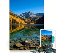 Rompecabezas Reflejo en un Lago Alpino en otoño de 1000 Piezas Estimula la Mente Diversión sin Rebabas Piezas de Corte Limpio Juguete de Entretenimiento para Interiores (50x75cm)