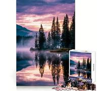 Rompecabezas Reflejo Sereno en el Lago al Atardecer, 1000 Piezas, para Adultos, Juguete de lógica, Tiempo Libre, Bordes Lisos, Regalo de Temporada (38x26cm)