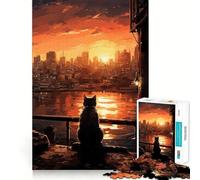 Rompecabezas Reflejos del Atardecer para Adolescentes, 1000 Piezas, para Mejorar la Memoria, para Disfrutar de un Juego más pausado, con Bordes limpios, 38x52cm