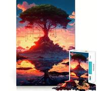 Rompecabezas Reflexiones al Amanecer de 1000 Piezas para Adultos Juguete Intelectual Relajante y Divertido Corte preciso (38x26cm)