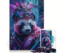 Rompecabezas Regal Panda de 1000 Piezas para Adultos Estimula la Memoria Tiempo de Aprendizaje Obra de Arte para armar 38x52cm