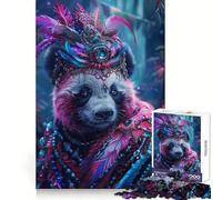 Rompecabezas Regal Panda de 1000 Piezas para Adultos Rompecabezas de Memoria Disfrute del Montaje Lento de la Imagen Regalo Creativo 38x26cm