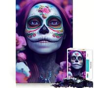 Rompecabezas Reina de Calaveras de 1000 Piezas para Adultos Regalos para Mejorar la Memoria y Relajarse mentalmente Corte Premium Sorpresa cálida (50x75cm)