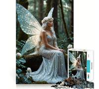 Rompecabezas Reina Hada Blanca 1000 Juego de Memoria Mental Juego de Corte de Alta precisión Desafío Cerebral Interactivo para el hogar (50x75cm)