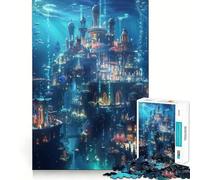Rompecabezas Reino Submarino Oceanía 1000 Piezas Juego de concentración Mental Corte de precisión Bordes Suaves Juego de construcción de Conexiones significativas (38x52cm)