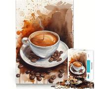 Rompecabezas relajantes de café para Adolescentes, 1000 Piezas, Juguete para ejercitar la Mente, Arte para la relajación Mental, (38x26cm)