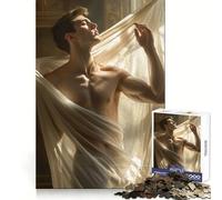 Rompecabezas Renaissance Adonis︰ de 1000 Piezas con Luces y Sombras para Adolescentes Juguete Intelectual para la relajación Mental Corte de Calidad Regalo Ideal para Las Fiestas (38x52cm)