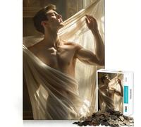 Rompecabezas Renaissance Adonis︰ de 1000 Piezas con Luces y Sombras para Adolescentes Juguete Intelectual para la relajación Mental Corte de Calidad Regalo Ideal para Las Fiestas (38x52cm)