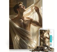 Rompecabezas Renaissance Adonis︰ Luz y Sombra de 1000 Piezas para Adolescentes Juguete Mental para aliviar el estrés Corte Premium (50x75cm)