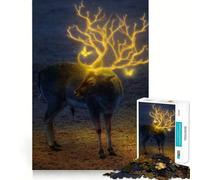 Rompecabezas Reno Brillante para Adolescentes 1000 Piezas Mejora la Memoria Relajante Divertido Corte Premium Elegante Regalo (50x75cm)