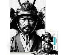 Rompecabezas Retrato de Samurai V para Adolescentes 1000 Piezas Recall Upgrade Relajante Divertido Arte Decorativo de Pared (38x52cm)