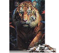 Rompecabezas Retrato del Rey de la Jungla, Hecho con Materiales respetuosos con el Medio Ambiente, de cartón 100% Reciclado, Ideal para niños y Adultos, 1000 Piezas (75 x 50 cm)