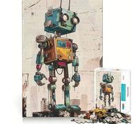 Rompecabezas Retro Box Robot de 1000 Piezas para Adultos Ayuda a Mejorar la Memoria y Alivia la ansiedad Diseño artístico para armar Regalo Ideal (38x26cm)