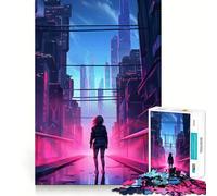 Rompecabezas Retro City Skyscape de 1000 Piezas para Adultos Ayuda a Mejorar la Memoria y Calma la Mente Diseño, Montaje y Regalo Creativo (38x26cm)